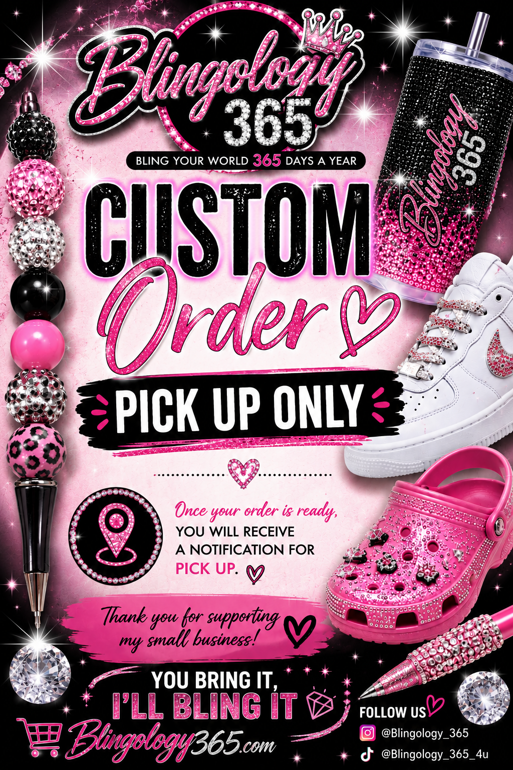 Custom order pick up