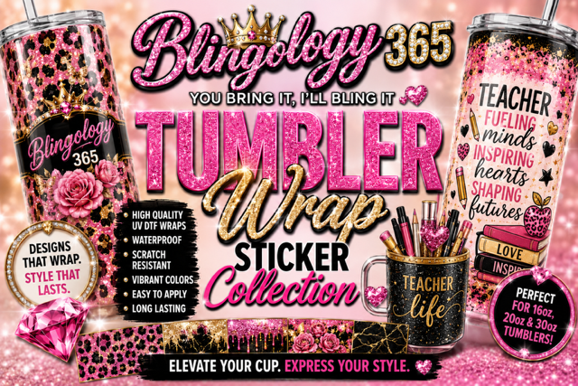Tumbler Wrap Sticker Collection