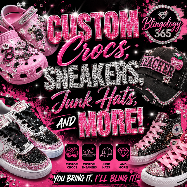 Custom Crocs, Sneakers, Junk Hats and more!